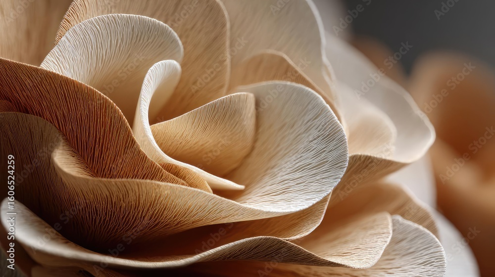 Poster iris cascade in minimal movement concept. close-up view of delicate flower petals showcasing intrica