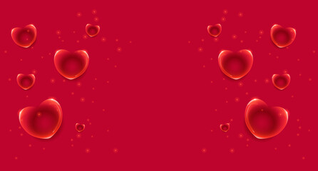 valentine's day background with hearts
