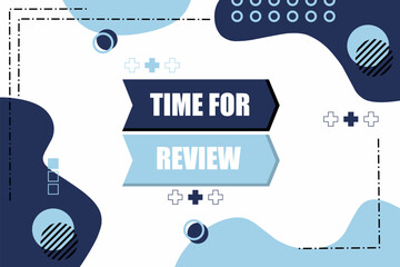 Vector banner. Megaphone with time for review speech bubble. Loudspeaker. Banner for business, marketing. Banner design vector illustration.