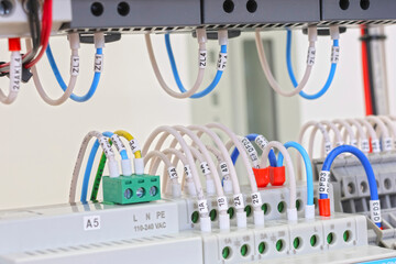 Connecting the electrical module using copper electrical insulated wires. 