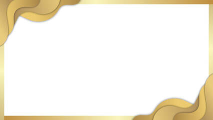 Elegant Golden Abstract Border Frame Design