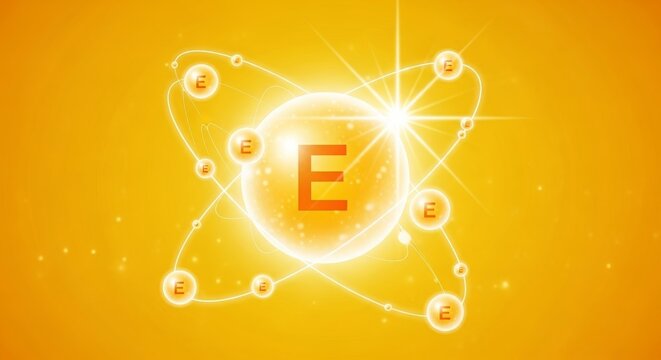 Abstract representation of an atom with glowing particles, symbolizing energy and innovation