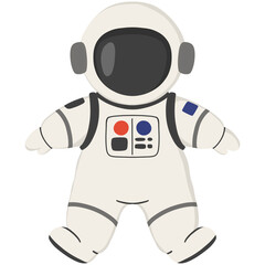 Hand drawn astronaut cartoon illustration 