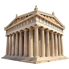 Obraz premium Hesperias Temple A Majestic Reconstruction of Classical Greek Architecture