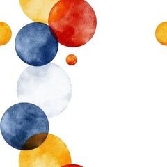 Colorful Abstract Circles in Vivid Hues with Soft Textures against a White Background for Artistic Design Use