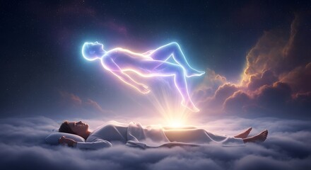 Astral Projection Concept Lucid Dream, Soul Leaving the Body, Soul Travel