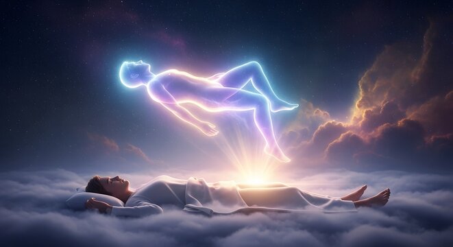 Astral Projection Concept Lucid Dream, Soul Leaving the Body, Soul Travel