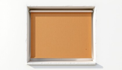Fototapeta premium a high resolution, ultra sharp isolated solar window shade made from lightweight cork board, placed on a pure white background with no shadow or minimal soft shadows only