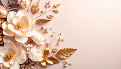 Elegant floral arrangement studio photography minimalist close-up decorative design for home decor