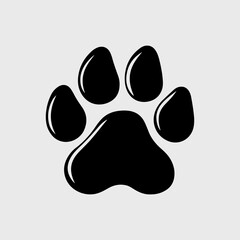 Paws Silhouette Icon Symbol Vintage Style Design Illustration Art