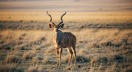 Fototapeta premium Majestic antelope in golden savanna (1)