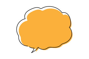 手書き風のかわいい吹き出し素材イラスト