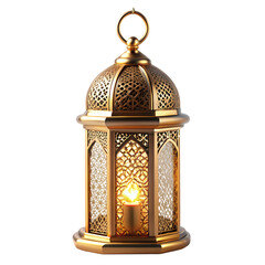 Intricate Gold Lantern A Symbol of Light and Festive Illumination