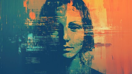 Abstract portrait of a woman