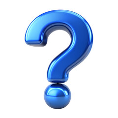 Blue Metallic Question Mark