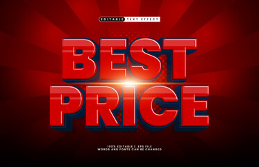 best price editable text effect with a sale and offer text effect