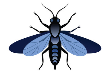 Silhouette of a webworm on a white background illustration