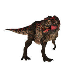 Fototapeta premium Isolated tyrannosaurus rex in white background