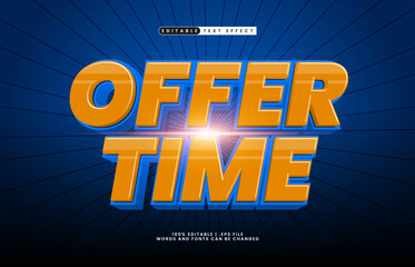 offer time editable text effect with a sale and offer text effect