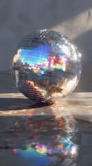 Pop heritage flashback icon remix art, heritage flashback remix, heritage flashback collage Shiny disco ball reflecting colorful lights.