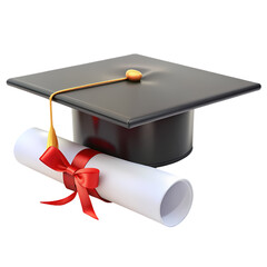 Graduation Cap and Diploma