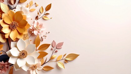 Floral arrangement design studio graphic art creative workspace close-up paper crafting techniques for unique decor