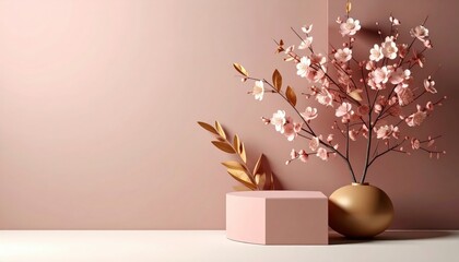 Decorative floral arrangement interior setting still life photography minimalist environment close-up view elegant aesthetic