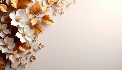 Elegant floral arrangement studio digital artwork minimalist close-up nature inspired design