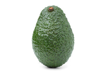 Fresh green avocado. isolated on white background.