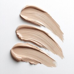 Light beige foundation swatches on white background