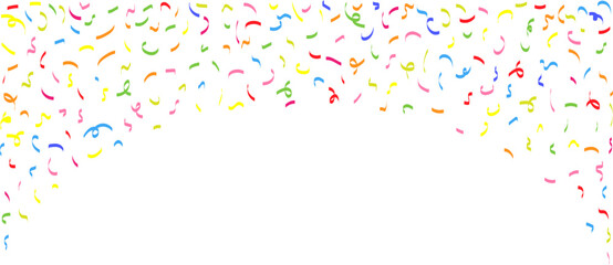 Colorful bright confetti isolated on white background