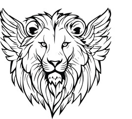 Fototapeta premium lion head vector