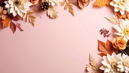 Elegant floral arrangement on soft pink background for seasonal decor inspiration and creative design ideas