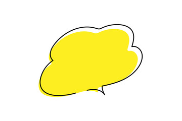 手書き風のかわいい吹き出し素材イラスト