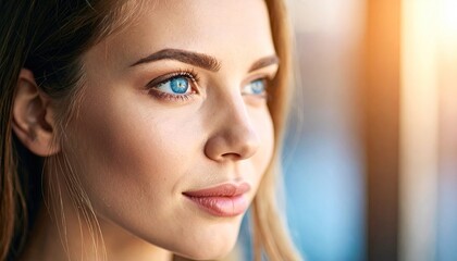 Obraz premium Woman with thoughtful expression