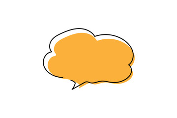 手書き風のかわいい吹き出し素材イラスト