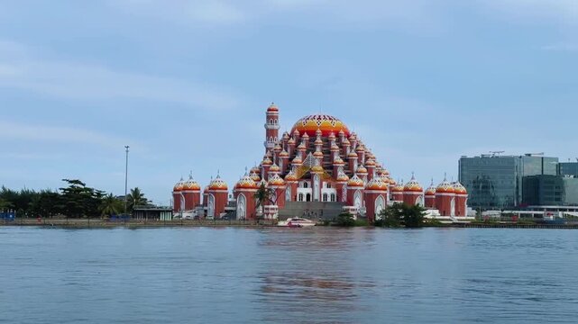 The Dome 99 Asmaul Husna Mosque is a mosque located in Makassar, Indonesia. Currently it is the newest icon in the province of South Sulawesi. In Makassar, Indonesia - 22 June 2025