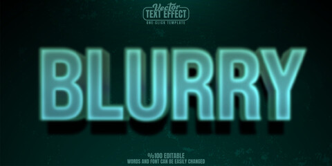 Blurry editable text effect, customizable misty and blur 3d font style