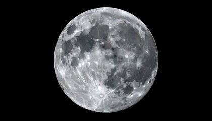 Obraz premium Full moon, detailed surface