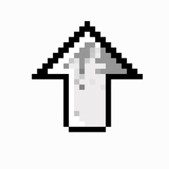 gray with white fire pixel arrow