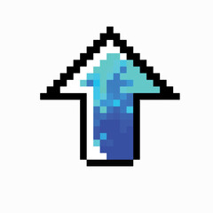 light blue with blue fire pixel arrow