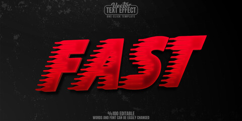 Fast editable text effect, customizable speed and rapid 3d font style