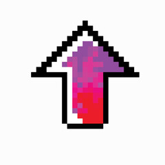 purple with red fire pixel arrow