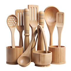 Elegant Bamboo Kitchen Utensil Set A Culinary Symphony in Wood