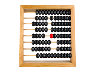 Wooden abacus for counting