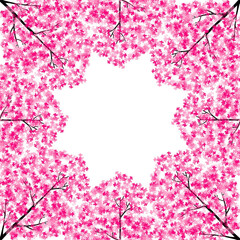 pattern of flower pink for spring background. Vector of flower pink tre.made in eps.