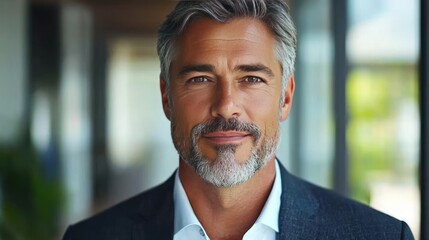 Mature man portrait in business setting