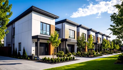 Modern townhouse complex offering stylish urban living with a contemporary design