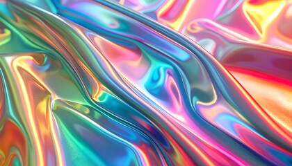 Fototapeta premium Abstract iridescent fabric folds (2)