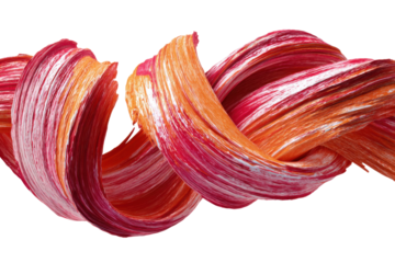 Artistic expressions dynamic colorful brush strokes studio. Isolated on transparent background, png.